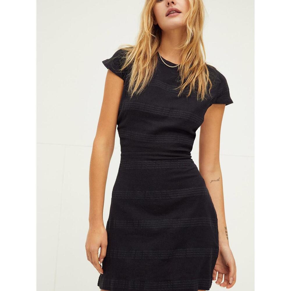 Free People‎ Meika Endless Summer Black Mini Dress SMALL